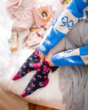 Sock candy cotton bow socks for women cute bow socks